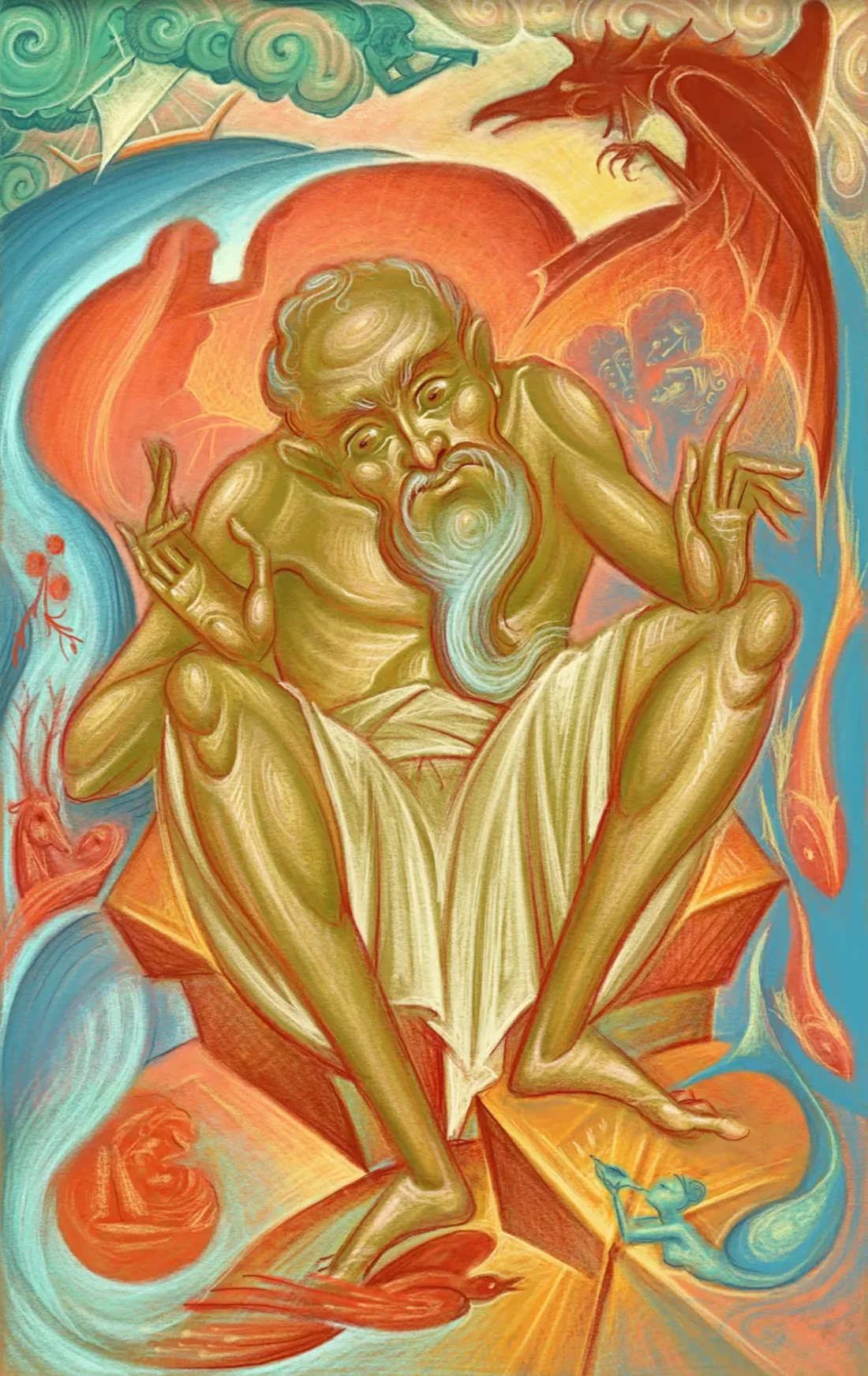 The story teller. Digital painting